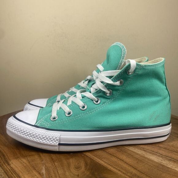 Converse Chuck Taylor All Star Womens Green Blue Mint Size 8 High Top Shoes - Picture 2 of 9